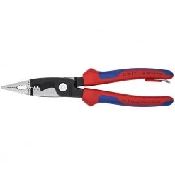 8 in. 6-in-1 Electrical Installation Pliers with Dual-Component Comfort Grips and Tether Attachment by KNIPEX