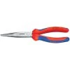 Heavy Duty Forged Steel 8 in. Long Nose Pliers with 61 HRC Cutting Edge and Multi-Component Comfort Grip by KNIPEX