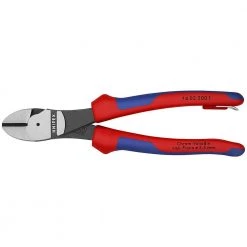 8 in. High Leverage Diagonal Cutting Pliers with Dual Component Comfort Grip and Tether Attachment by KNIPEX