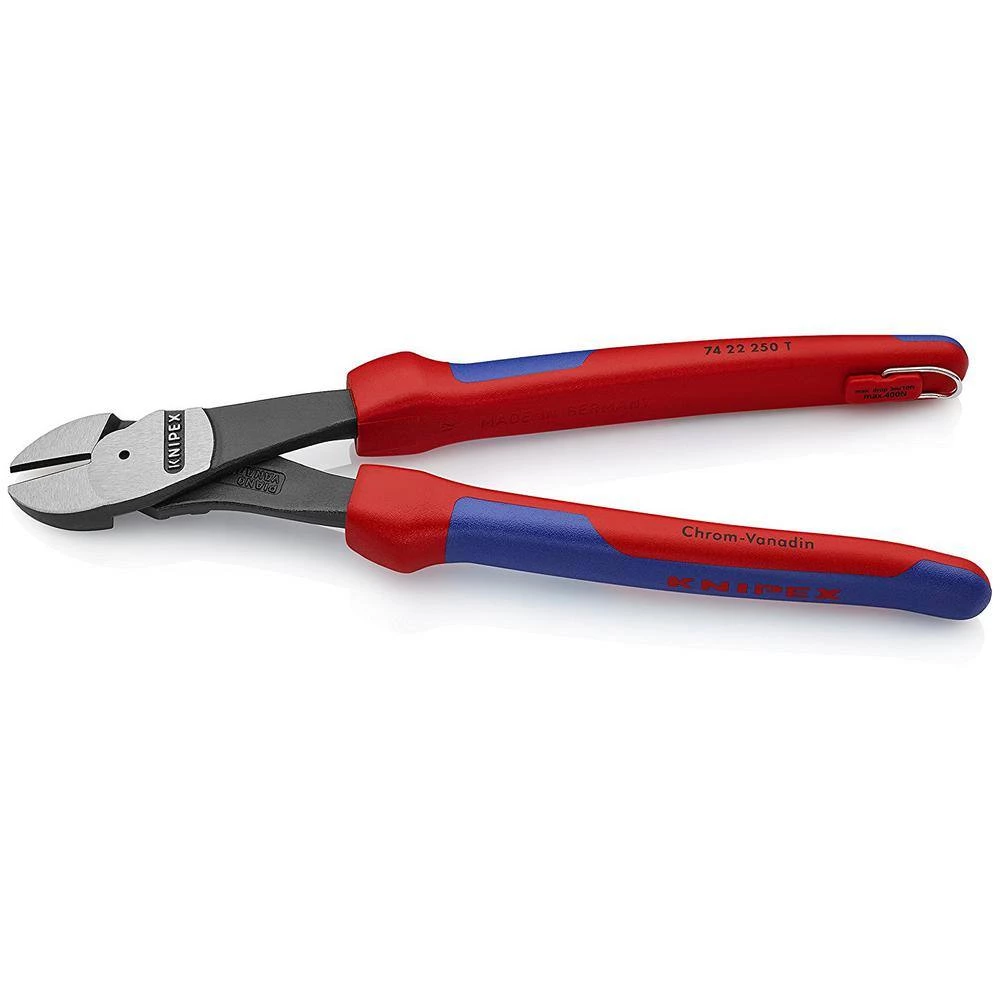 10 in. H Leverage Diagonal Cutters with Dual Comfort Grips and Tether Attachment by KNIPEX 4 10 in. H Leverage Diagonal Cutters with Dual Comfort Grips and Tether Attachment by KNIPEX - Image 4