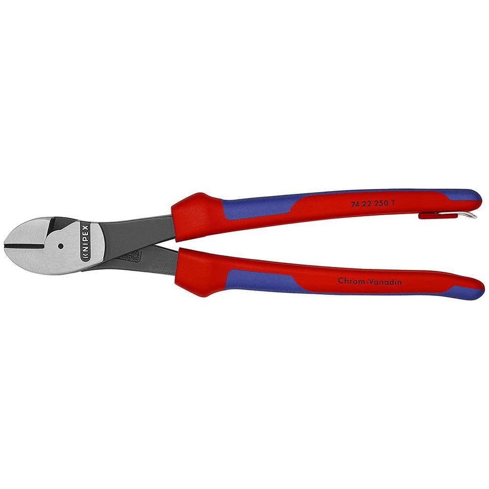 10 in. H Leverage Diagonal Cutters with Dual Comfort Grips and Tether Attachment by KNIPEX 3 10 in. H Leverage Diagonal Cutters with Dual Comfort Grips and Tether Attachment by KNIPEX - Image 3