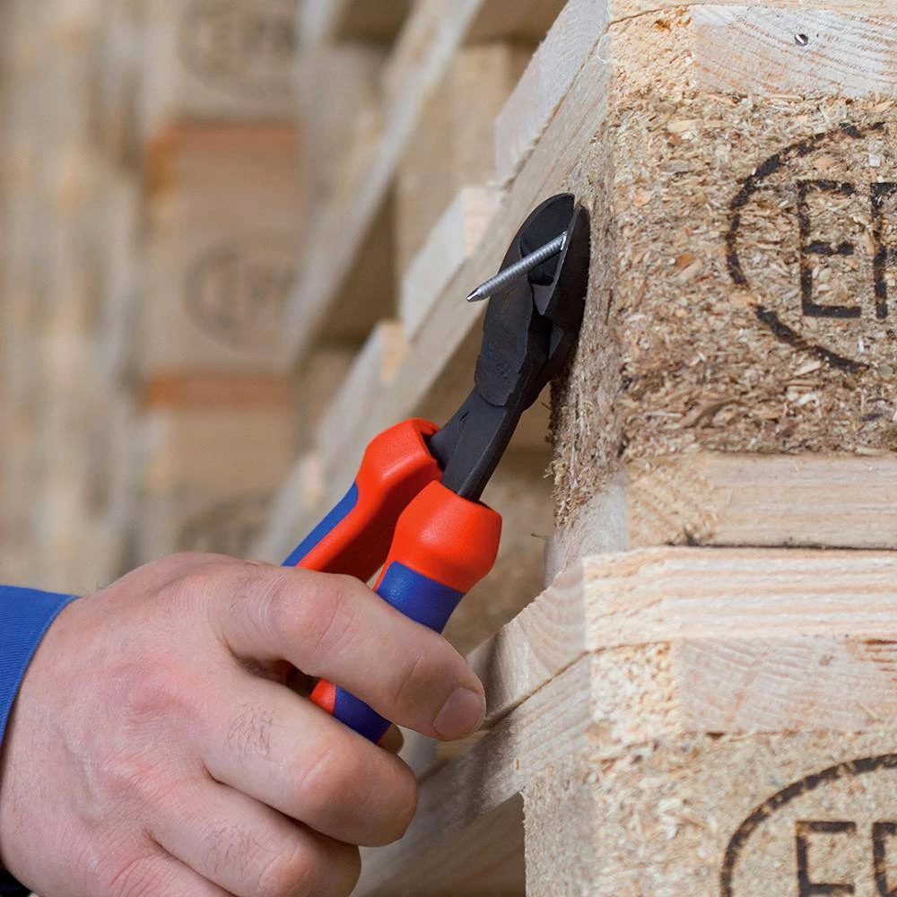 8 in. Angled High Leverage Diagonal Cutting Pliers by KNIPEX 4 8 in. Angled High Leverage Diagonal Cutting Pliers by KNIPEX - Image 4