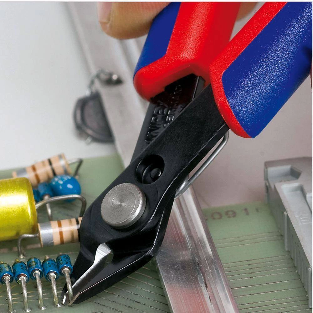 5 in. Electronic Comfort Grip Cutting Pliers by KNIPEX 2 5 in. Electronic Comfort Grip Cutting Pliers by KNIPEX - Image 2