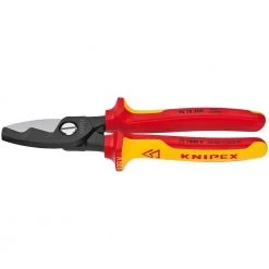 8 in. 1000-Volt Insulated Cable Shears with Comfort Grip Handles by KNIPEX