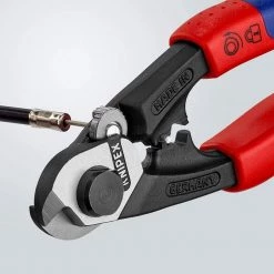 7.5 in. Wire Rope Cutters with Comfort Grip Handles by KNIPEX -KNIPEX Sales Store knipex all trades cutting pliers 95 62 190 1f 1000