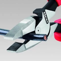 9 in. High Leverage New England Style Linemans Pliers with Comfort Grip Handle by KNIPEX -KNIPEX Sales Store knipex all trades lineman s pliers 09 02 240 sba 4f 1000