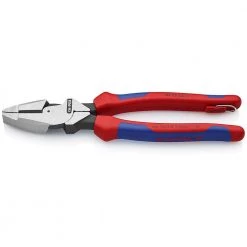 9-1/2 in. High Leverage Lineman's Pliers with Dual-Component Comfort Grips and Tether Attachment by KNIPEX