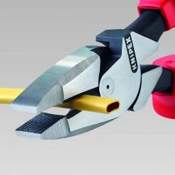 9-1/4 in. High Leverage Lineman New England with Tape Puller and Crimper by KNIPEX -KNIPEX Sales Store knipex all trades lineman s pliers 09 11 240 sba 1f 1000