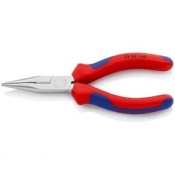 5-1/2 in. Long Nose Pliers with Cutter Comfort Grip and Chrome Plating by KNIPEX