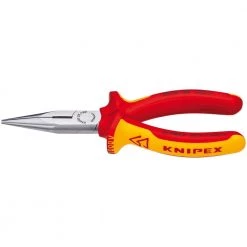 6-1/4 in. 1000-Volt Insulated Long Nose Pliers with Cutter by KNIPEX