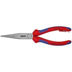 8 in. Long Nose Pliers with Dual-Component Comfort Grips and Tether Attachment by KNIPEX -KNIPEX Sales Store knipex all trades needle nose pliers 26 12 200 t bka 4f 1000