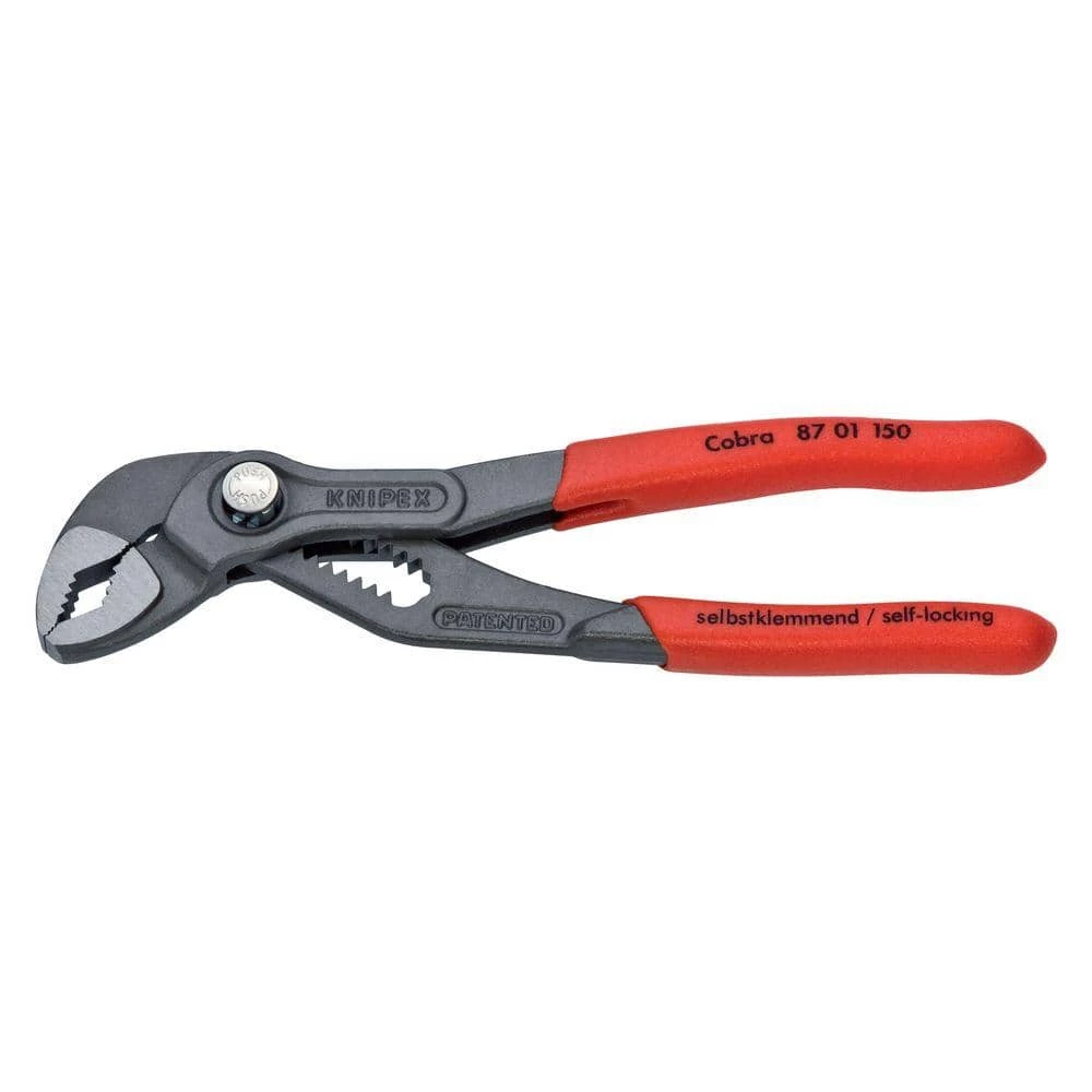 Heavy Duty Forged Steel 6 in. Mini Cobra Pliers with 61 HRC Teeth by KNIPEX 1 Heavy Duty Forged Steel 6 in. Mini Cobra Pliers with 61 HRC Teeth by KNIPEX