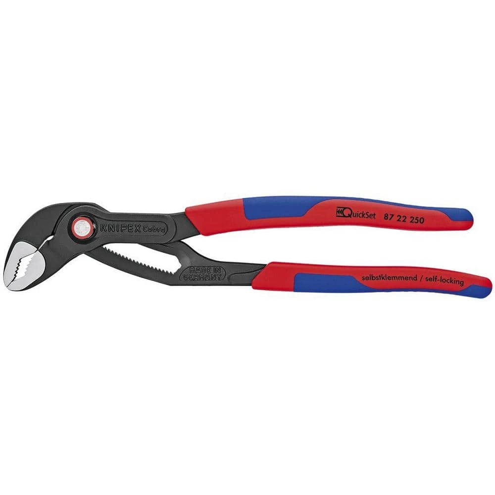 Cobra Series 10 in. QuickSet Water Pump Pliers with Multi-Component Comfort Grip by KNIPEX 1 Cobra Series 10 in. QuickSet Water Pump Pliers with Multi-Component Comfort Grip by KNIPEX