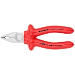 7-1/4 in. Insulated Combination Pliers with Chrome Finish by KNIPEX
