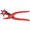Heavy Duty Forged Steel Revolving Punch Pliers with Red Powder Coating by KNIPEX