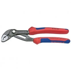 Heavy Duty Forged Steel 7-1/4 in. Cobra Pliers with 61 HRC Teeth and Multi-Component Comfort Grip by KNIPEX