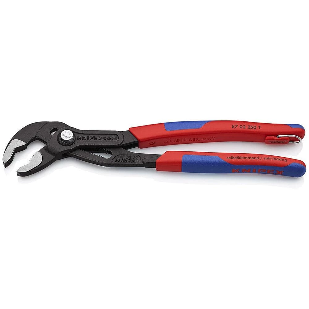 10 in. Cobra Pliers with Dual-Component Comfort Grips and Tether Attachment by KNIPEX 2 10 in. Cobra Pliers with Dual-Component Comfort Grips and Tether Attachment by KNIPEX - Image 2