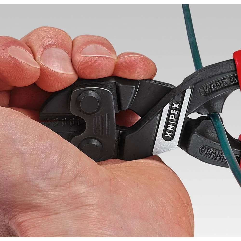 8 in. CoBolt Mini Bolt Cutters with Dual-Component Comfort Grips and Tether Attachment by KNIPEX 4 8 in. CoBolt Mini Bolt Cutters with Dual-Component Comfort Grips and Tether Attachment by KNIPEX - Image 4