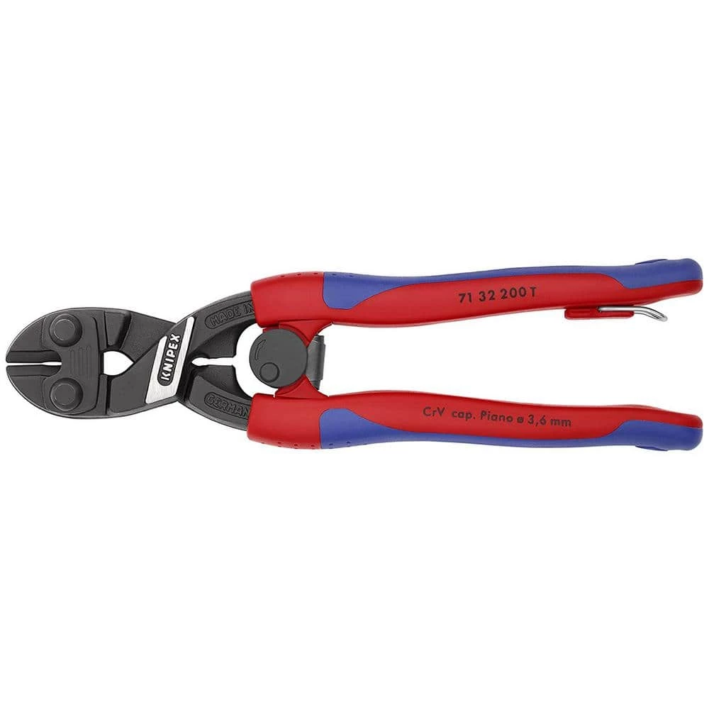 8 in. High Leverage CoBolt Bolt Cutters with Notched Blade Return Spring Comfort Grip and Tether Attachment by KNIPEX 3 8 in. High Leverage CoBolt Bolt Cutters with Notched Blade Return Spring Comfort Grip and Tether Attachment by KNIPEX - Image 3