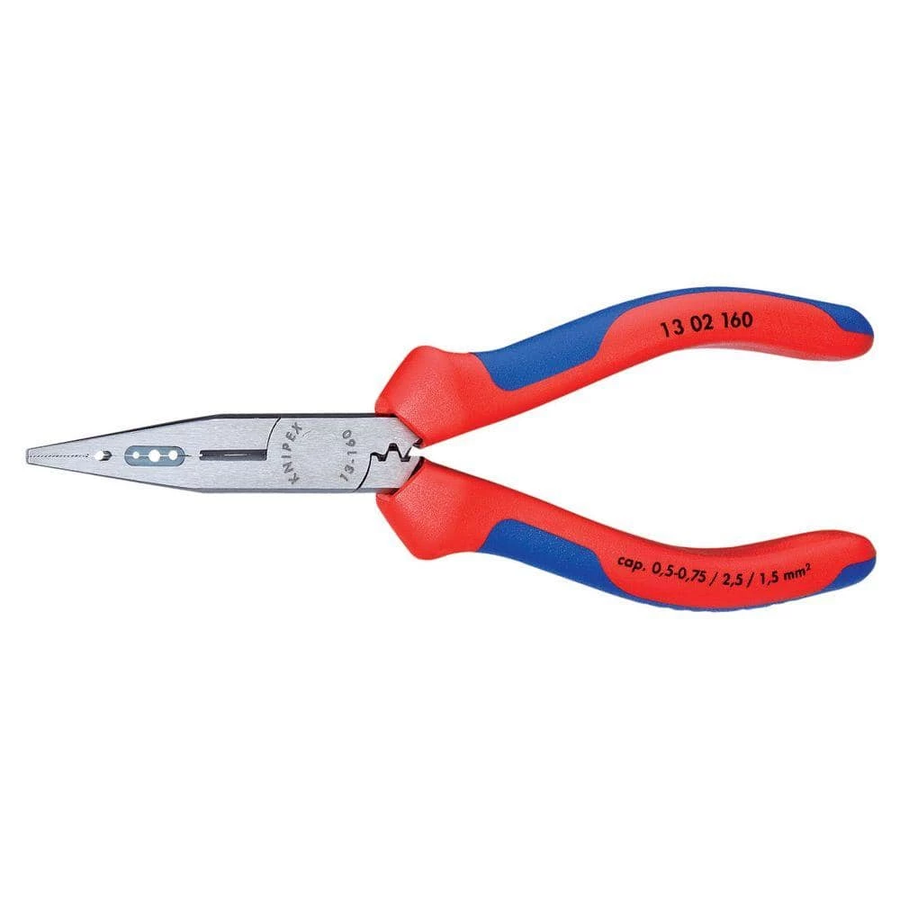 Heavy Duty Forged Steel 4-in-1 Electrician Pliers with 14, 16, and 20 AWG, 60 HRC Cutting Edge and Comfort Grip by KNIPEX 1 Heavy Duty Forged Steel 4-in-1 Electrician Pliers with 14, 16, and 20 AWG, 60 HRC Cutting Edge and Comfort Grip by KNIPEX
