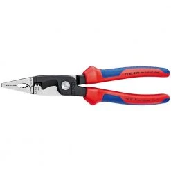 Heavy Duty Forged Steel 6-in-1 Electrical Installation Pliers with Multi-Component Grip by KNIPEX