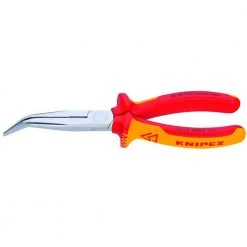 8 in. 1,000-Volt Insulated Angled Long Nose Pliers with Cutter by KNIPEX