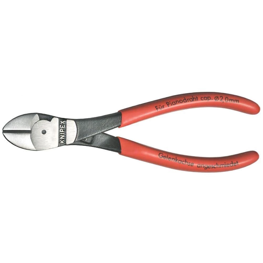 Heavy Duty Forged Steel 6-1/4 in. High Leverage Diagonal Cutters with 64 HRC Cutting Edge by KNIPEX 1 Heavy Duty Forged Steel 6-1/4 in. High Leverage Diagonal Cutters with 64 HRC Cutting Edge by KNIPEX