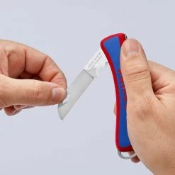 7-7/8 in. Stainless Steel Electrician's Folding Knife by KNIPEX -KNIPEX Sales Store knipex folding knives 16 20 50 sb 44 1000
