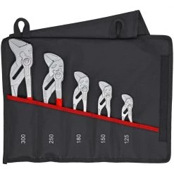 5-Piece Pliers Wrench Set (86 03 125, 86 03 150, 86 03 180, 86 03 250, 86 03 300) by KNIPEX
