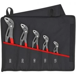 Cobra Pliers Set with Tool Roll (5-Piece) by KNIPEX