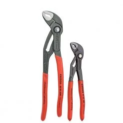 Forged Steel Cobra Pliers Set with 61 HRC Teeth (2-Piece) by KNIPEX
