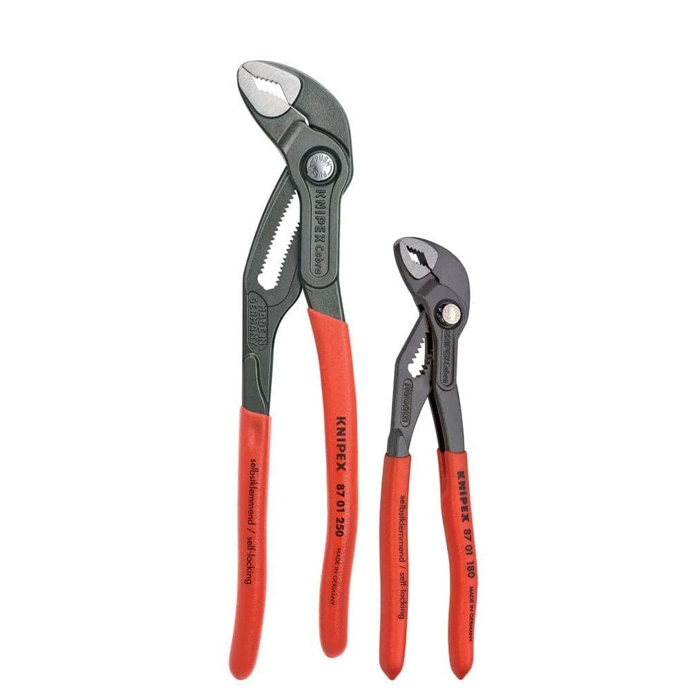 Forged Steel Cobra Pliers Set with 61 HRC Teeth (2-Piece) by KNIPEX 1 Forged Steel Cobra Pliers Set with 61 HRC Teeth (2-Piece) by KNIPEX