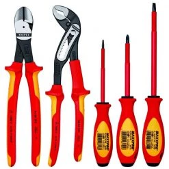 Automotive Pliers and Screwdriver Tool Set (5-Piece) by KNIPEX