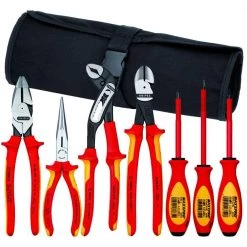 Pliers and Screwdriver Tool Set with Nylon Pouch (7-Piece) by KNIPEX