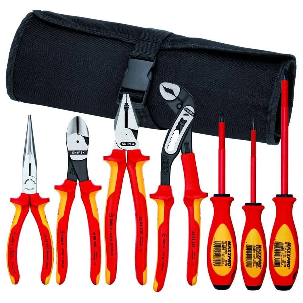 Pliers and Screwdriver Tool Set with Nylon Pouch (7-Piece) by KNIPEX 1 Pliers and Screwdriver Tool Set with Nylon Pouch (7-Piece) by KNIPEX