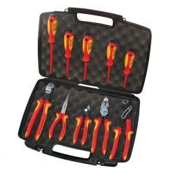 1,000V High Leverage Industrial Insulated Plier Set & Case (10-Piece) by KNIPEX