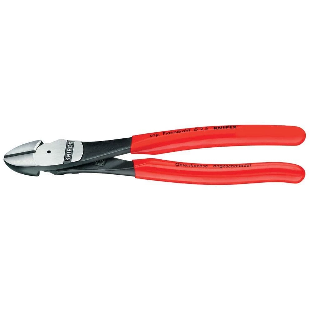 Heavy Duty Forged Steel 7 in. High Leverage Diagonal Cutters with 64 HRC Cutting Edge by KNIPEX 1 Heavy Duty Forged Steel 7 in. High Leverage Diagonal Cutters with 64 HRC Cutting Edge by KNIPEX