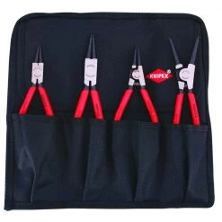 4-Piece Circlip Snap with Ring Set in Pouch by KNIPEX
