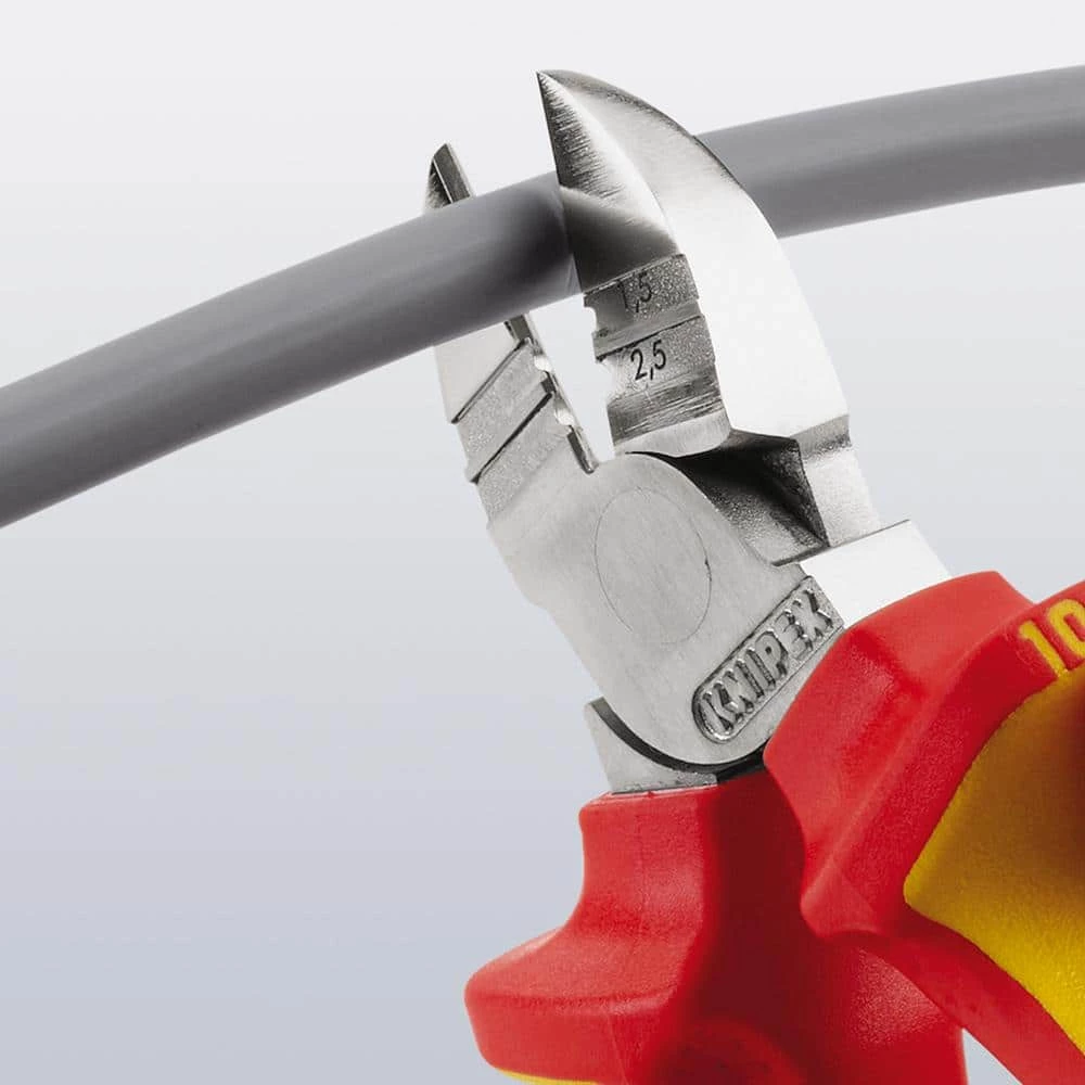 6-1/4 in. 1000-Volt Insulated Diagonal Cutter and Insulation Stripper by KNIPEX 4 6-1/4 in. 1000-Volt Insulated Diagonal Cutter and Insulation Stripper by KNIPEX - Image 4
