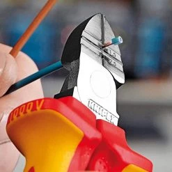 6-1/4 in. 1000-Volt Insulated Diagonal Cutter and Insulation Stripper by KNIPEX 10 6-1/4 in. 1000-Volt Insulated Diagonal Cutter and Insulation Stripper by KNIPEX -KNIPEX Sales Store knipex wire strippers 14 26 160 44 1000