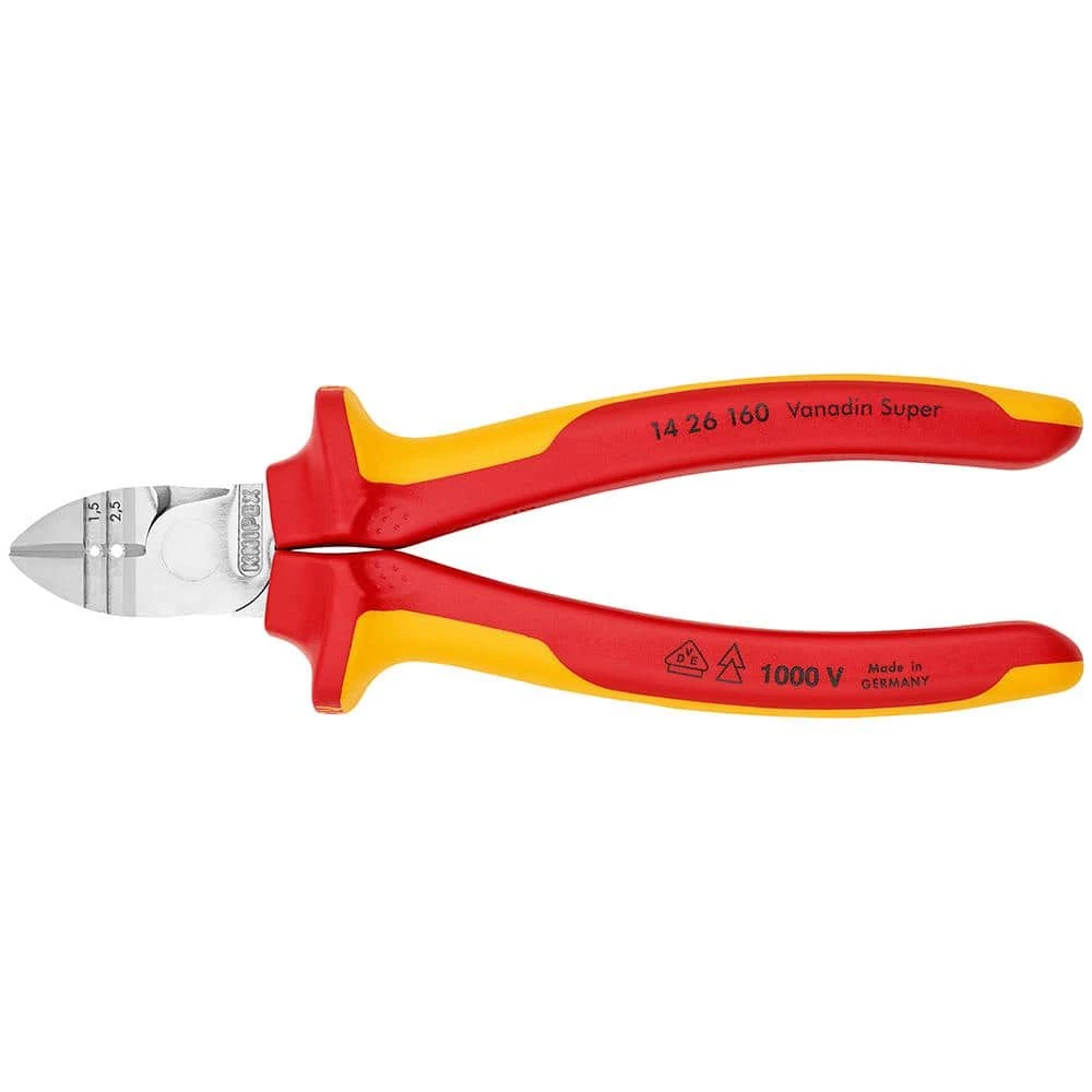 6-1/4 in. 1000-Volt Insulated Diagonal Cutter and Insulation Stripper by KNIPEX 3 6-1/4 in. 1000-Volt Insulated Diagonal Cutter and Insulation Stripper by KNIPEX - Image 3