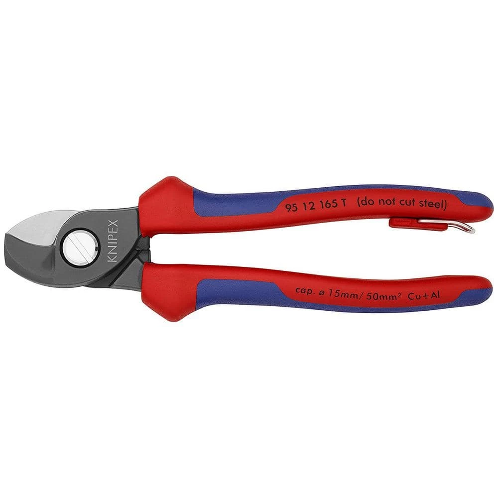 6-1/4 in. Heavy Duty Cable Shears with Dual-Component Comfort Grips and Tether Attachment by KNIPEX 3 6-1/4 in. Heavy Duty Cable Shears with Dual-Component Comfort Grips and Tether Attachment by KNIPEX - Image 3
