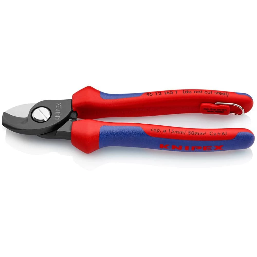 6-1/4 in. Heavy Duty Cable Shears with Dual-Component Comfort Grips and Tether Attachment by KNIPEX 1 6-1/4 in. Heavy Duty Cable Shears with Dual-Component Comfort Grips and Tether Attachment by KNIPEX